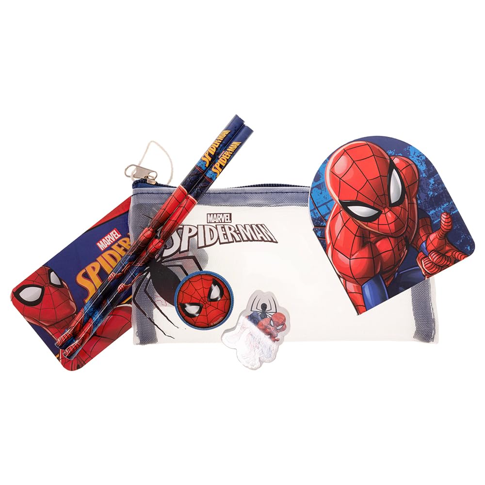 Kids Licensing - Filled Mesh Pencil Pouch W/Stationery - Spiderman (017808156)