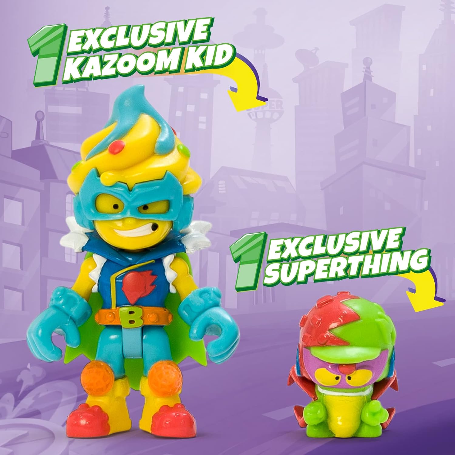 SUPERTHINGS - Turbo Ice. The SuperThings Motorbike with Catapult Launching Balls Of Ice Cream. Includes 1 Exclusive Kazoom Kid And 1 Exclusive SuperThing