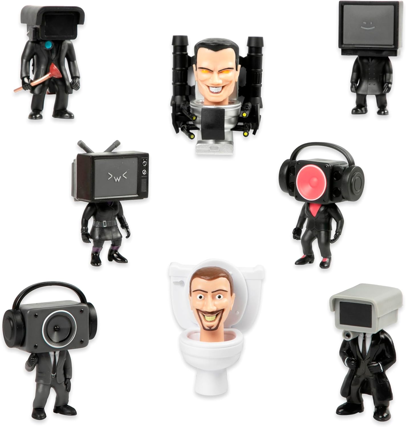SKIBIDI Toilet Mystery Figure Collector Series, Collectible Figures, Officially Licensed Toilet Merch, STYLES MAY VARY