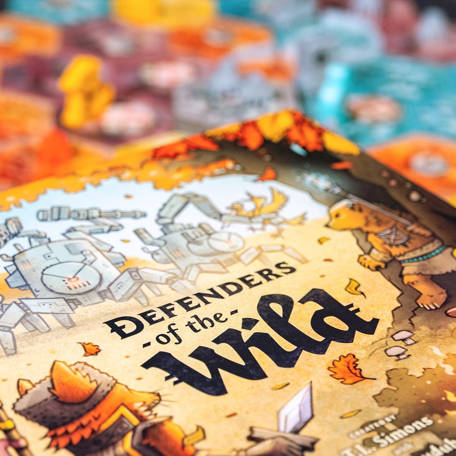 Defenders of The Wild - Fantasy Area Control Board Game, Card Driven Co-Op Game of Animals Against Machines, Age 14+, 1-4 Players