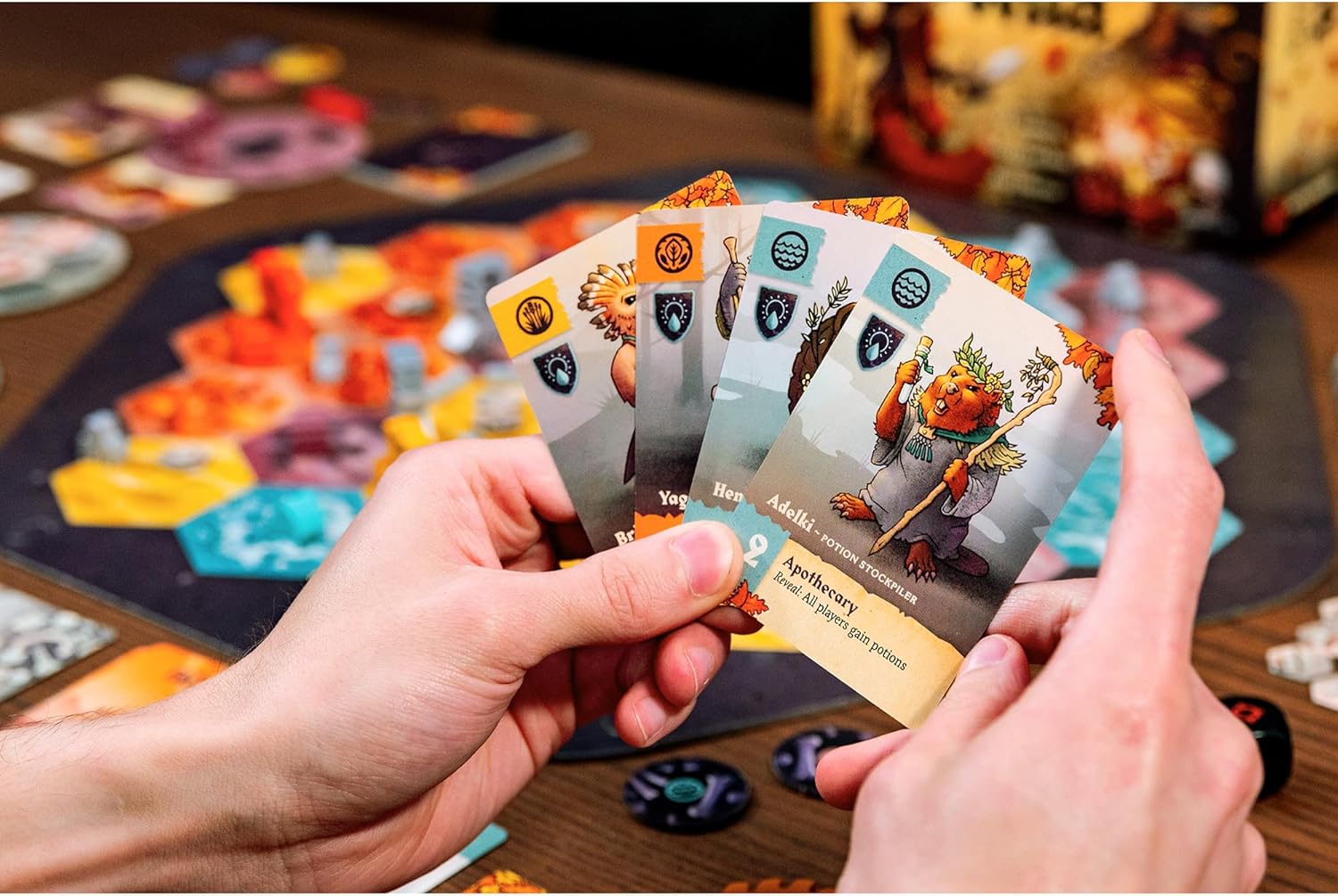 Defenders of The Wild - Fantasy Area Control Board Game, Card Driven Co-Op Game of Animals Against Machines, Age 14+, 1-4 Players