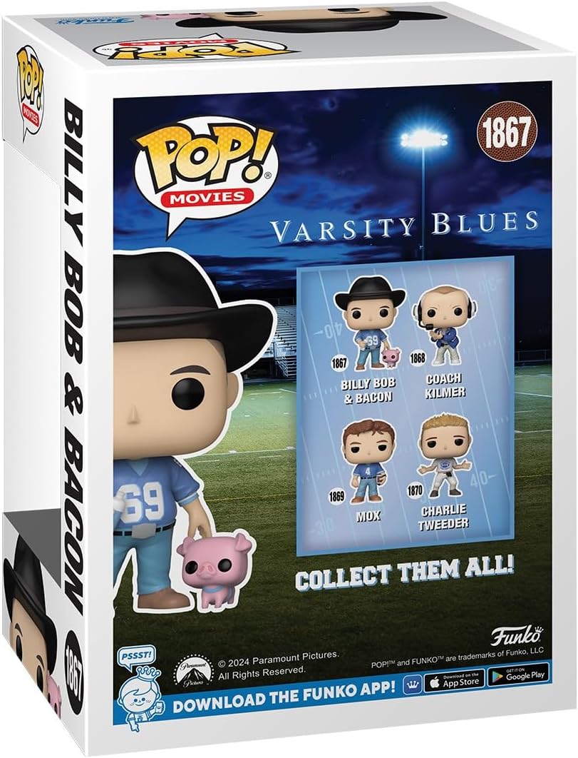 Varsity Blues Pop & Buddy! Vinyl Figure Billy W/Bacon 9 Cm