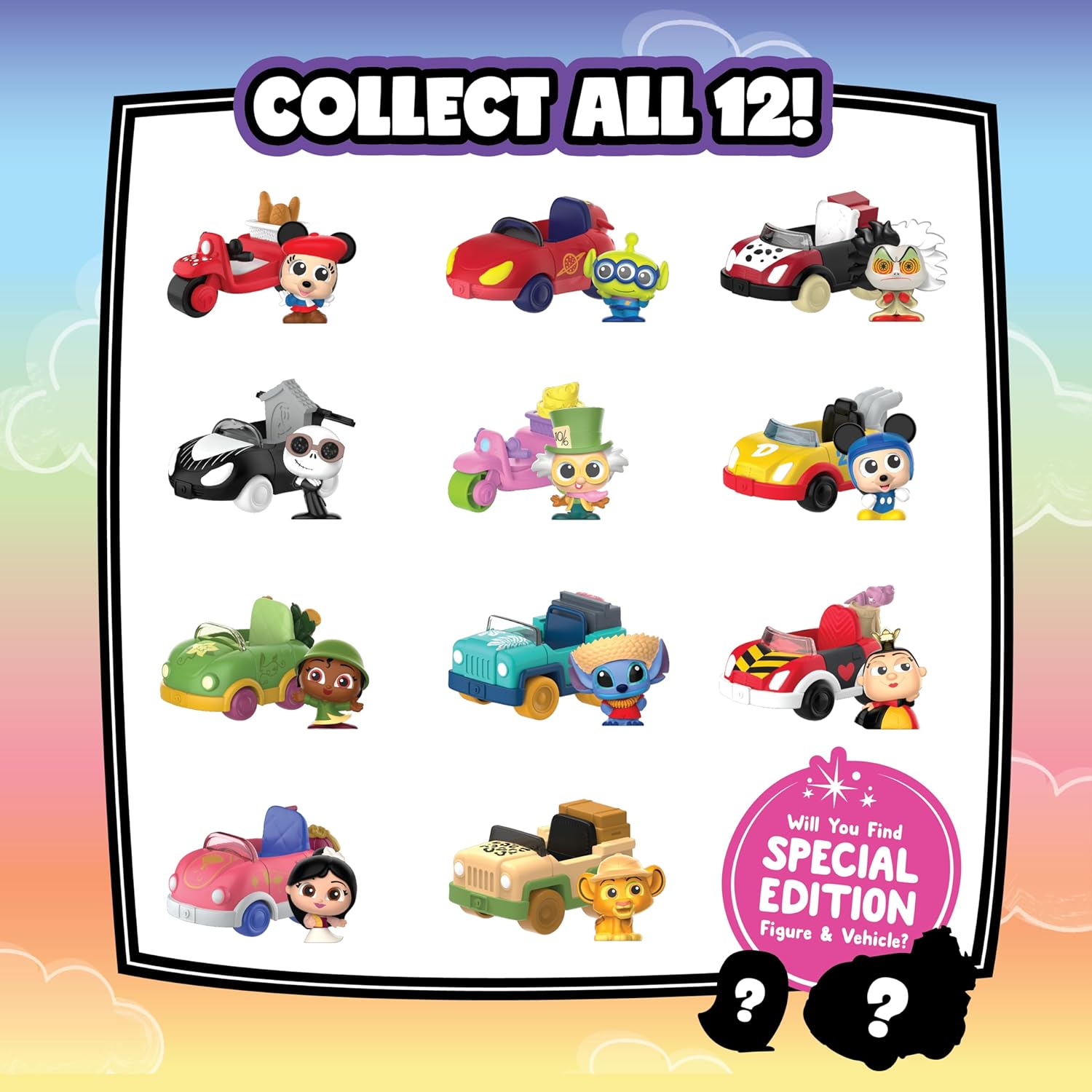 Disney 44746 Doorables Let’s Go Vehicles Series 2, Multi-Color