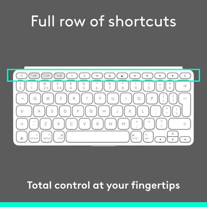 Logitech Keys-To-Go 2 For Ipad - Keyboard - Built-In Cover - Wireless - Bluetooth Le - Qwerty - Uk - Pale Grey