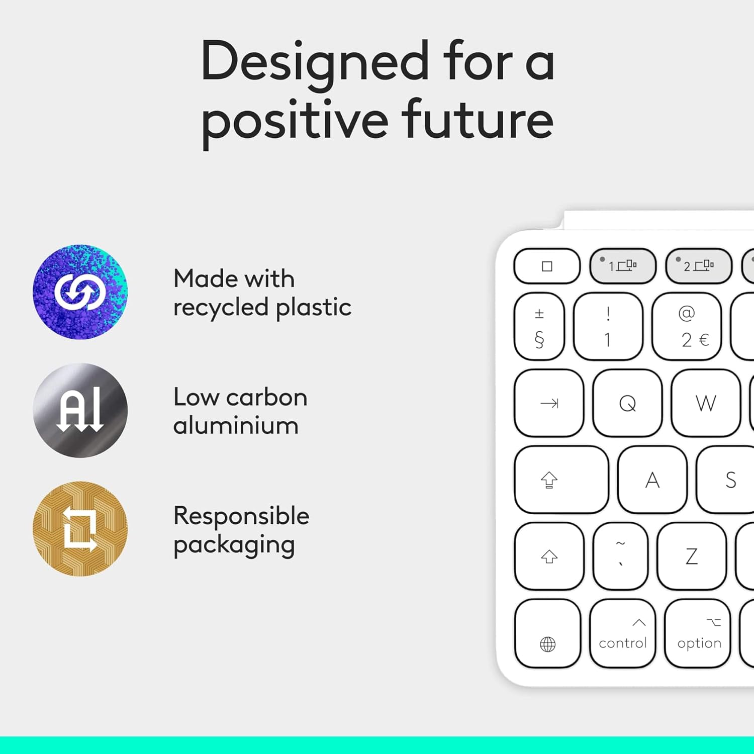 Logitech Keys-To-Go 2 For Ipad - Keyboard - Built-In Cover - Wireless - Bluetooth Le - Qwerty - Uk - Pale Grey