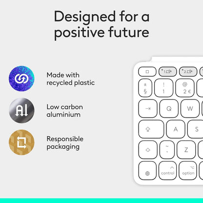 Logitech Keys-To-Go 2 For Ipad - Keyboard - Built-In Cover - Wireless - Bluetooth Le - Qwerty - Uk - Pale Grey