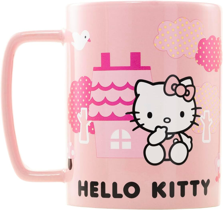 Hello-Kitty-Tasse Mit Pelzigem Band, 440 Ml