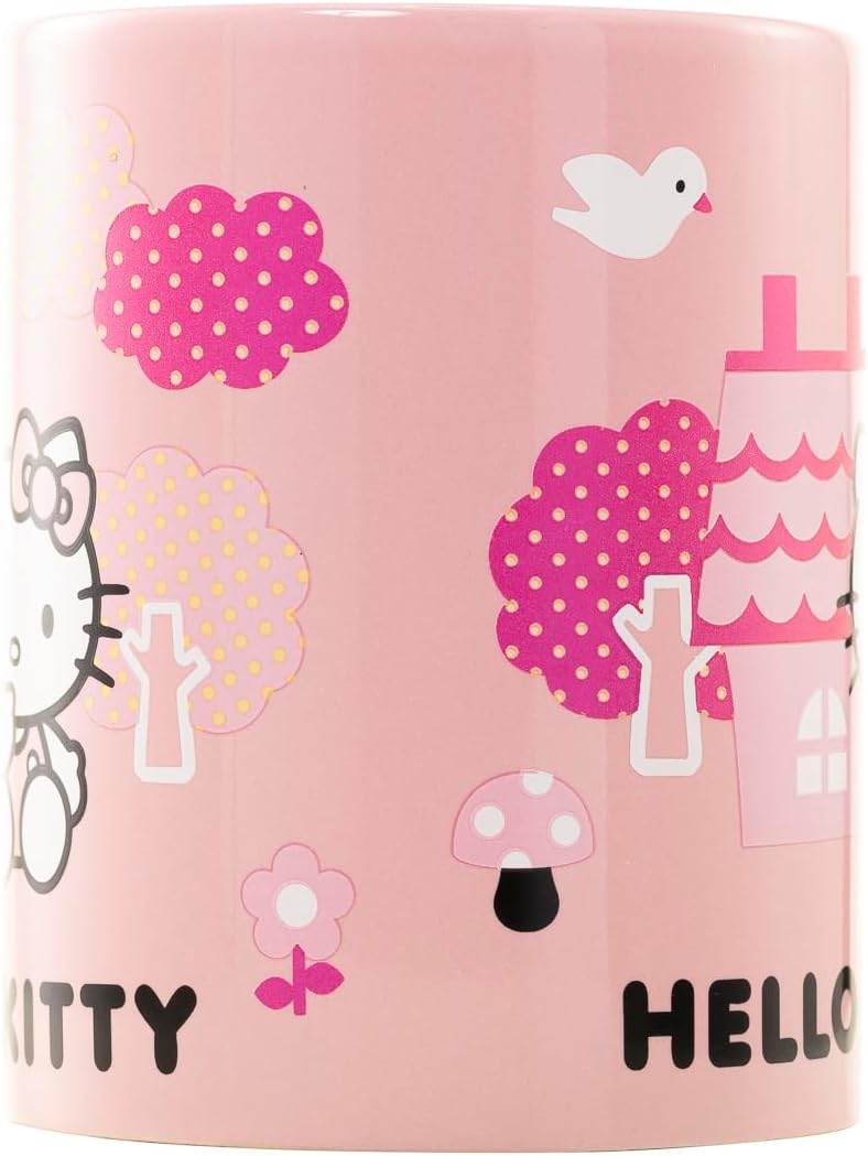 Hello-Kitty-Tasse Mit Pelzigem Band, 440 Ml