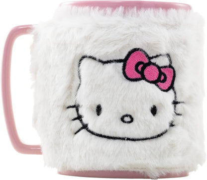 Hello-Kitty-Tasse Mit Pelzigem Band, 440 Ml