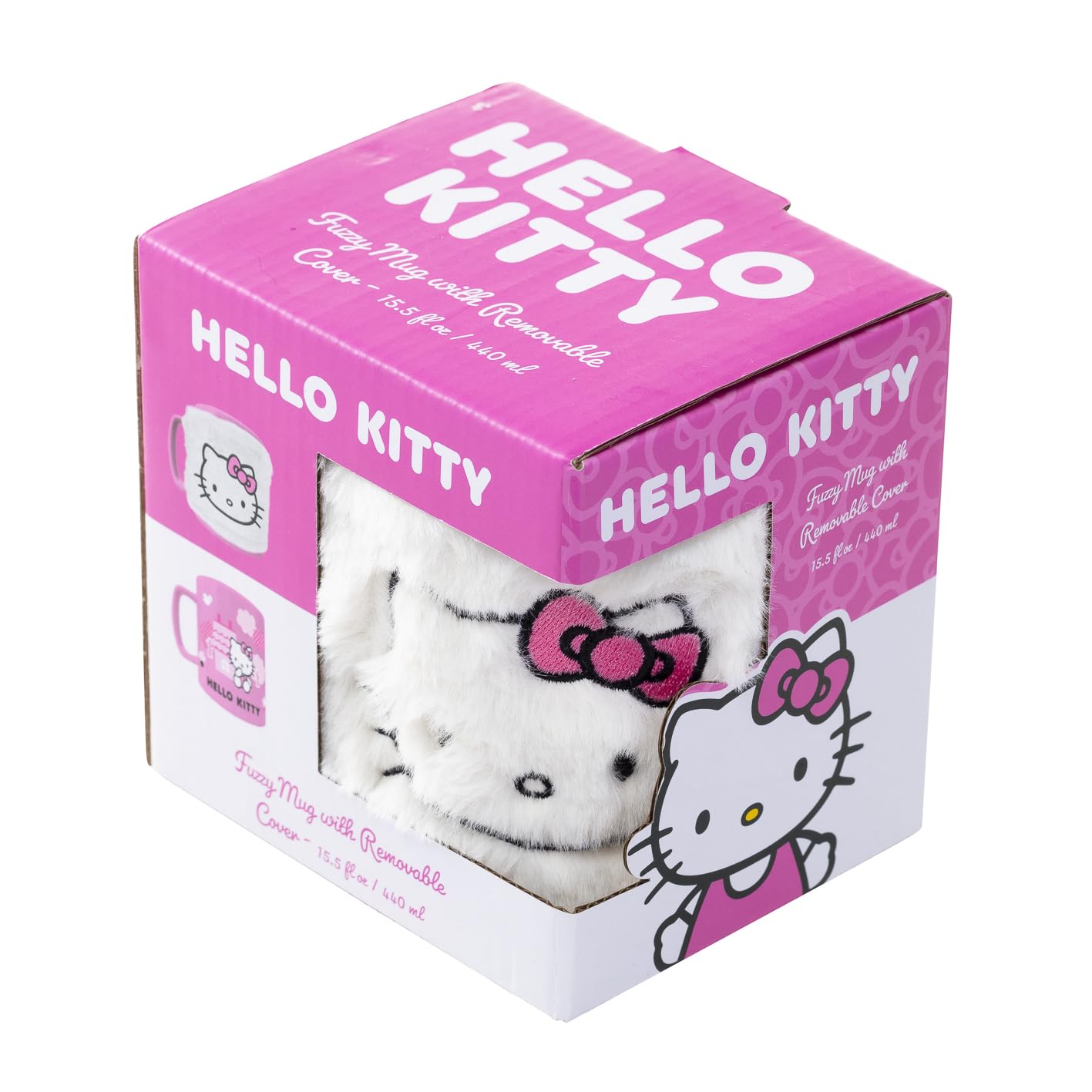 Hello-Kitty-Tasse Mit Pelzigem Band, 440 Ml
