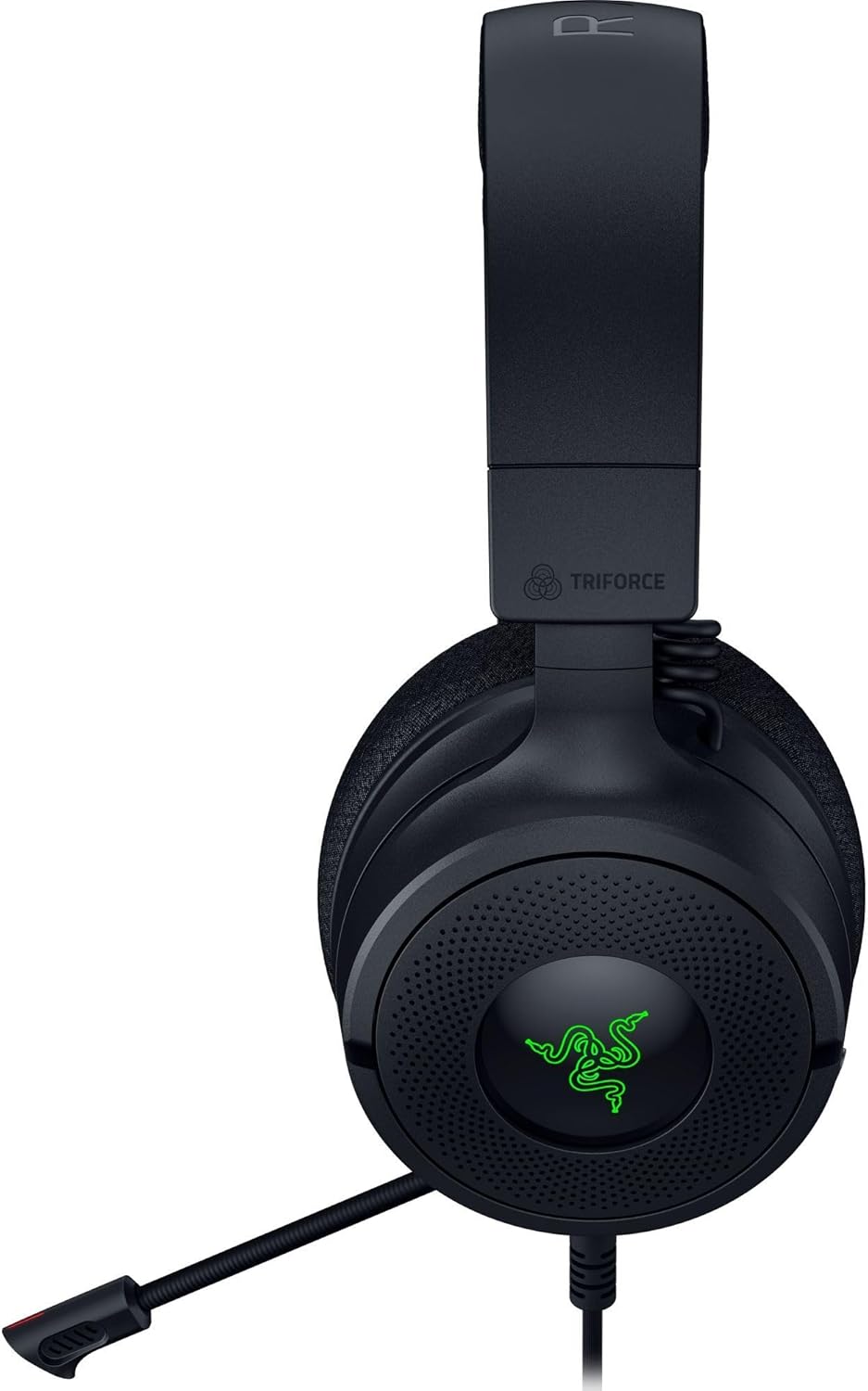 Razer Kraken V4 X - Wired PC Gaming Headset (TriForce 40mm Drivers, Retractable Cardioid Mic, 7.1 Surround Sound, Chroma RGB, for PC - console & phones via USB-C) Black
