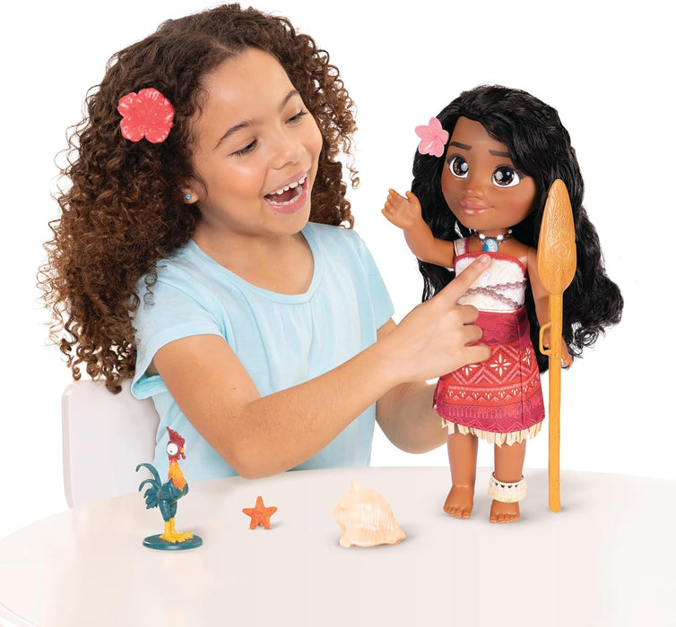 Moana 2 Disney’s My Singing Friend Moana Doll & Heihei Figure by Jakks Pacific, Stands 14” / 36 cm Tall, Officially Licensed by Disney, Great Gift for Disney’s Fans, Suggested for Ages 3+