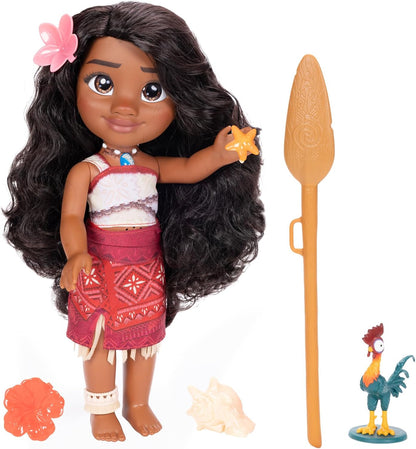 Moana 2 Disney’s My Singing Friend Moana Doll & Heihei Figure by Jakks Pacific, Stands 14” / 36 cm Tall, Officially Licensed by Disney, Great Gift for Disney’s Fans, Suggested for Ages 3+