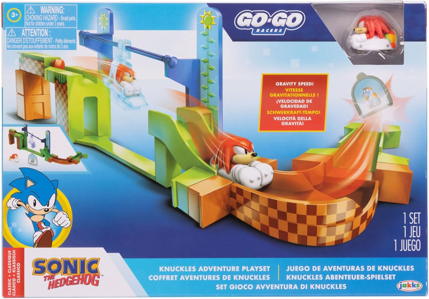 Sonic The Hedgehog Go-Go Racers Knuckles Adventure Playset