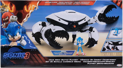 Sonic 3 The Hedgehog - Sega Officiële Licentie - Boxed Set Sonic en Crab Robot Gelede Actie Figuren - Trapdoor - Tanggrepen - Verzamelobject - Vanaf 3 Jaar Oud