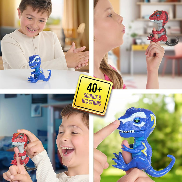 Untamed Roaring Dinos Interactive T-Rex, Cobalt (Blue), 40+ Sounds and Reactions, Dinosaur Responds to Touch (Ages 5+)