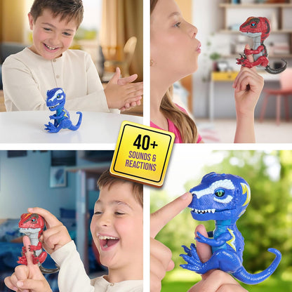 Untamed Roaring Dinos Interactive Raptor, Slash (Red), 40+ Sounds and Reactions, Dinosaur Responds to Touch (Ages 5+