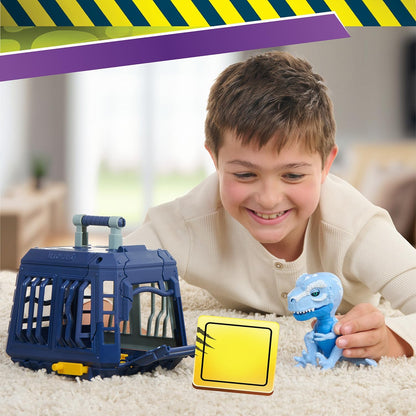 Untamed Jailbreak Playset with 1 Exclusive Interactive T-Rex, Shiver (Light Blue), Dinosaur Cage and Carrying Case (Ages 5+