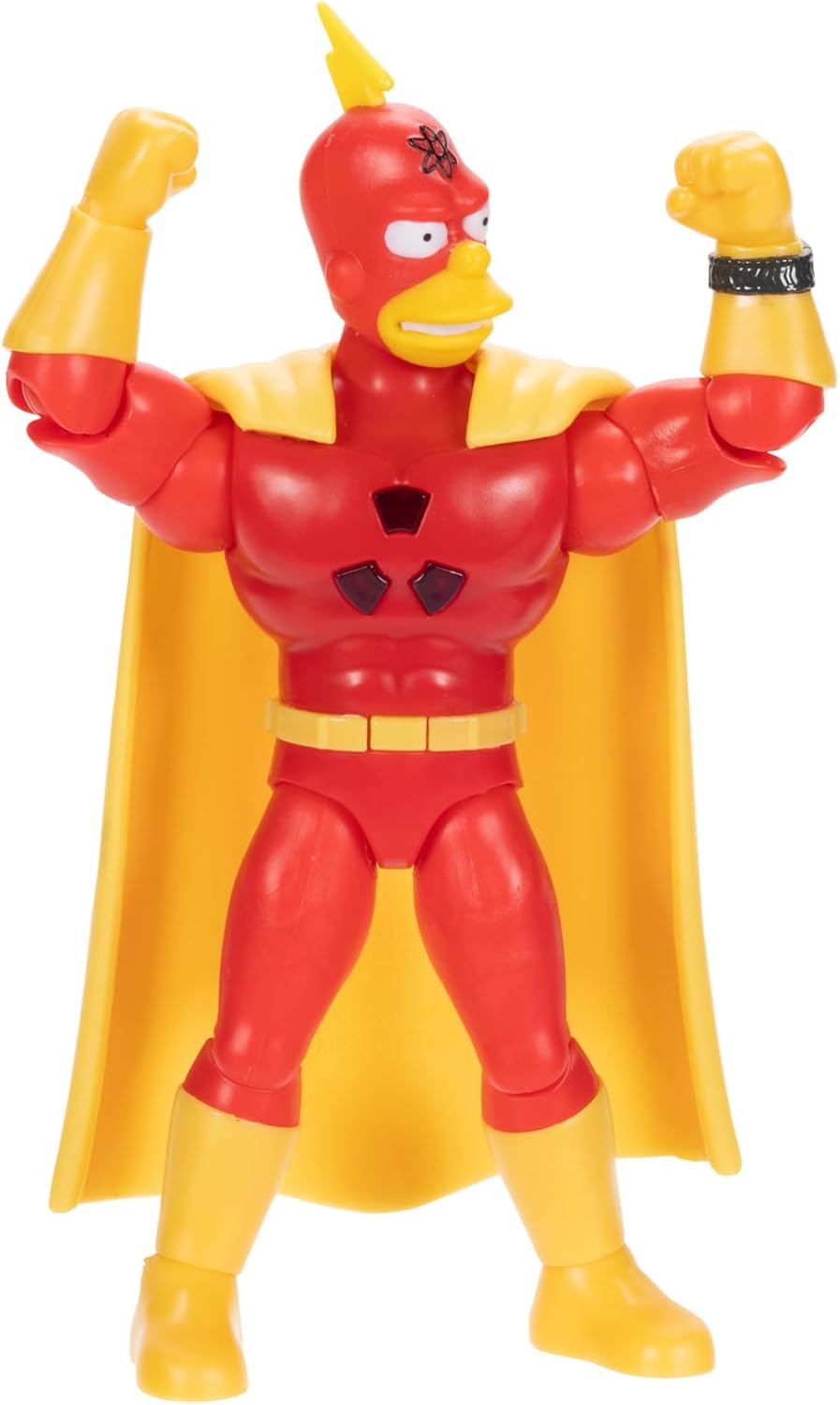 The Simpsons 12.7cm Premium Radioactive Man Collectable Action Figure by JAKKS Pacific, Articulated Action Figure with Light Up Chest, Collector's Display Packaging