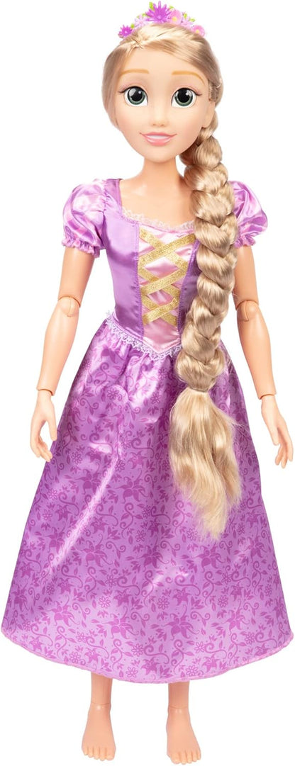 Disney Princess Rapunzel Doll Playdate 32” / 81 cm Tall & Poseable, My Size Articulated Doll in Purple Dress, Comes with Brush to Comb Her Long Golden Hair, Flower Garland Hairband & Hair Pins Rapunzel 2022