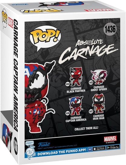 Funko Pop! Marvel: Carnageized - Captain America - Marvel Comics - Collectable Vinyl Figure - Gift Idea - Official Merchandise - Toys for Kids & Adults - Comic Books Fans