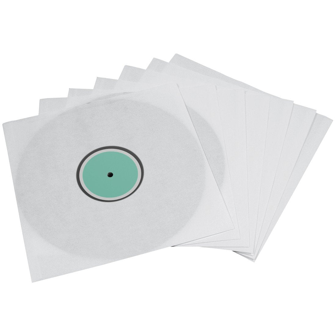 Hama Binnenhoezen voor vinylplaten, 10 stuks (met transparant kijkvenster) vinyl LP-hoes, beschermhoes