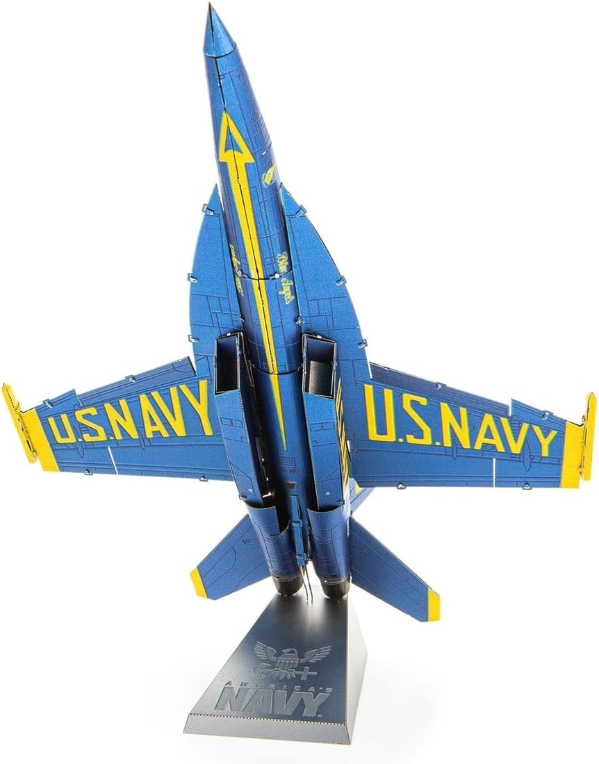 Blue Angels F/A-18 Super Hornet: Metal Earth 3D Laser Cut Miniature plane Kit