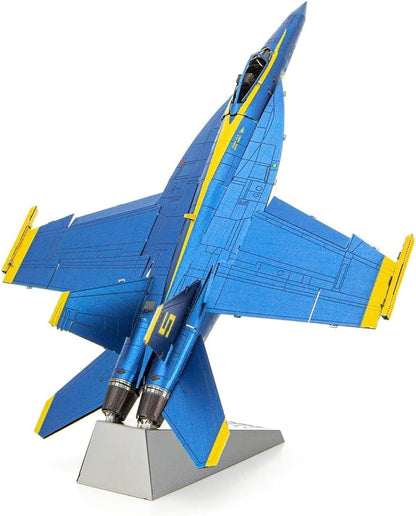 Blue Angels F/A-18 Super Hornet: Metal Earth 3D Laser Cut Miniature plane Kit