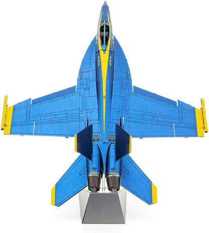 Blue Angels F/A-18 Super Hornet: Metal Earth 3D Laser Cut Miniature plane Kit