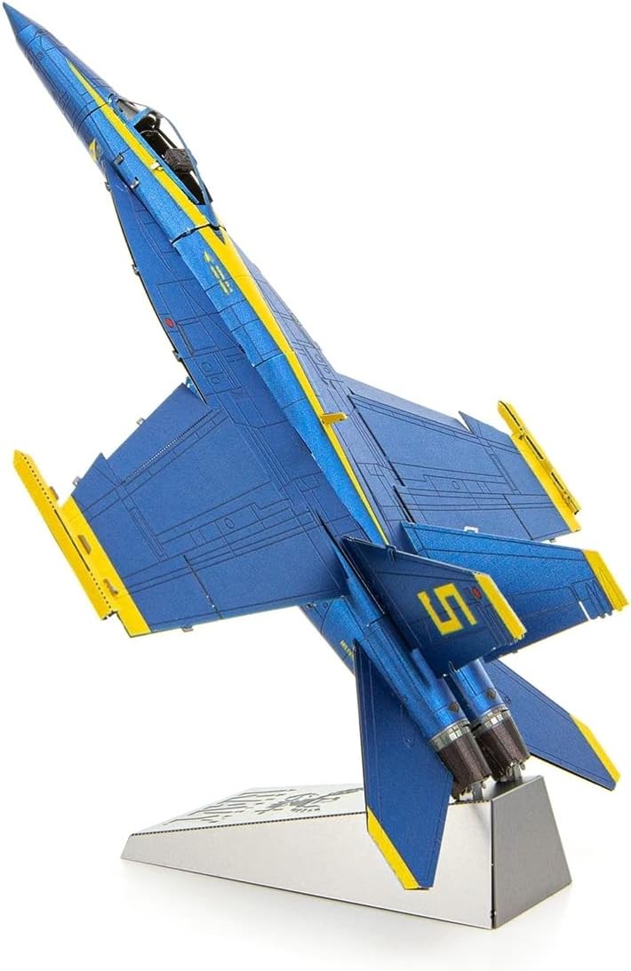 Blue Angels F/A-18 Super Hornet: Metal Earth 3D Laser Cut Miniature plane Kit
