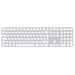 Apple Magic Keyboard With Touch Id And Numeric Keypad - Keyboard - Usb-C - Wireless - Bluetooth - Qwerty - Uk - White Ke