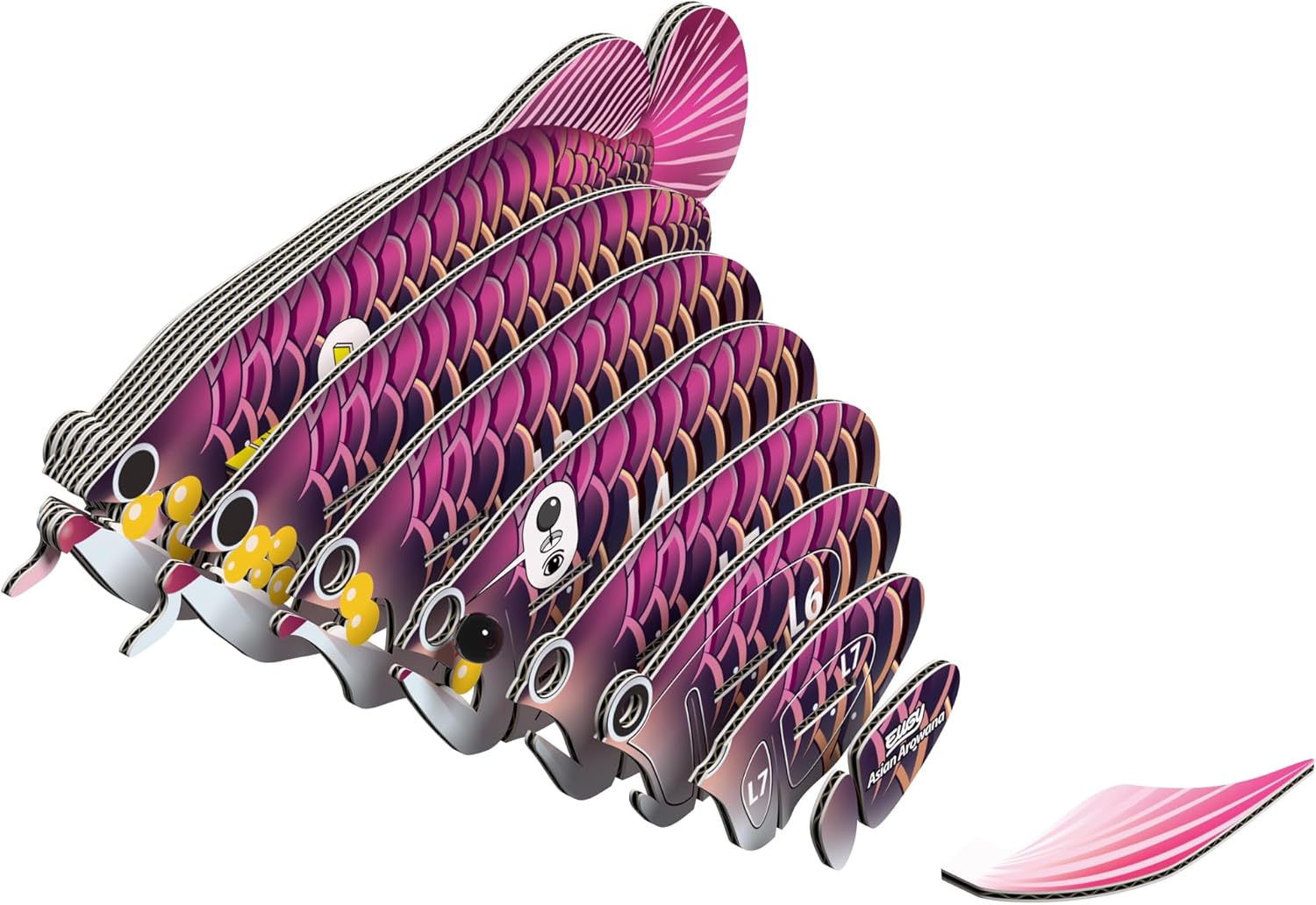 EUGY D5087 Asian Arowana 3D Model Craft Kit