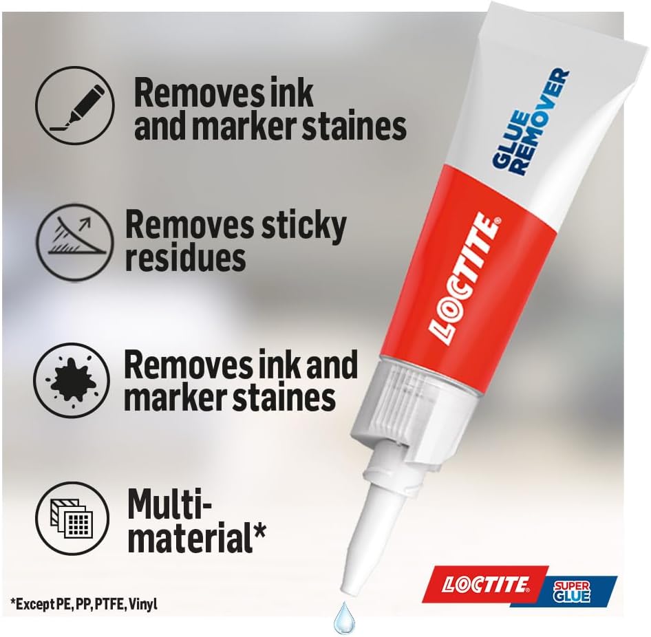 Loctite Glue Remover, Effective Adhesive Remover for Correcting Badly Bonded Items, Practical Sticker Remover for a Range of Surfaces, 1 x 5g Loctite Remover