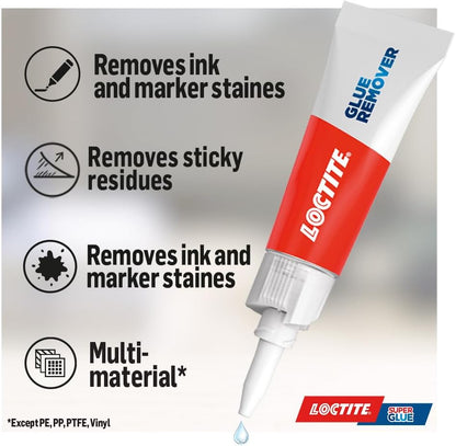 Loctite Glue Remover, Effective Adhesive Remover for Correcting Badly Bonded Items, Practical Sticker Remover for a Range of Surfaces, 1 x 5g Loctite Remover