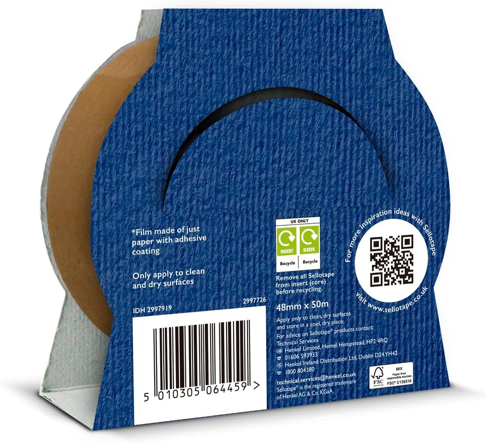 Sellotape Paper Tape 48mm x 50m Brown (Roll) - 2997919