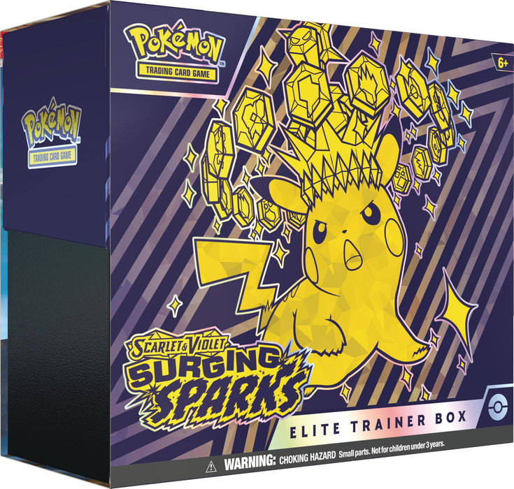 Pokémon TCG: Scarlet & Violet—Surging Sparks Elite Trainer Box (1 Full-Art Promo Card, 9 Boosters & Premium Accessories)