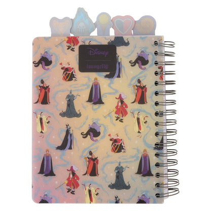 Loungefly Disney Villains Iridescent All-Over Print Stationery Spiral Tab Journal