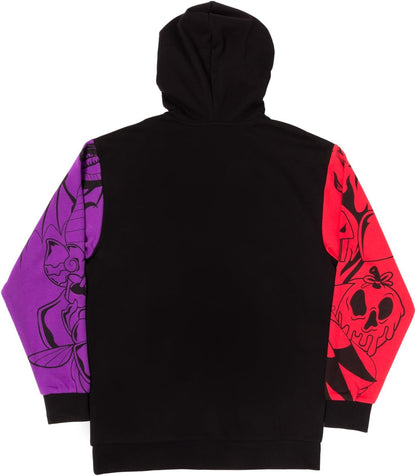 Loungefly Disney Villains Color Block Hooded Sweatshirt Medium