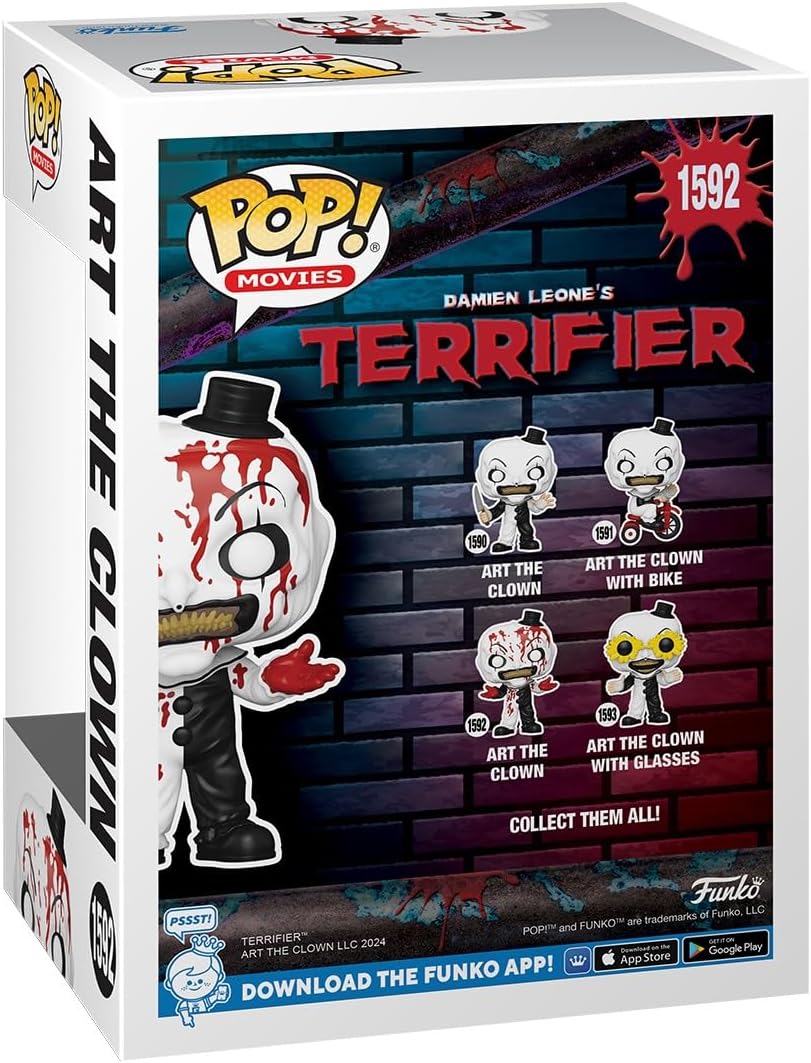 Funko Pop! Movies: Terrifier 2 - Art the Clown - Bloody - Collectable Vinyl Figure - Gift Idea - Official Merchandise - Toys for Kids & Adults - Movies Fans - Model Figure for Collectors and Display