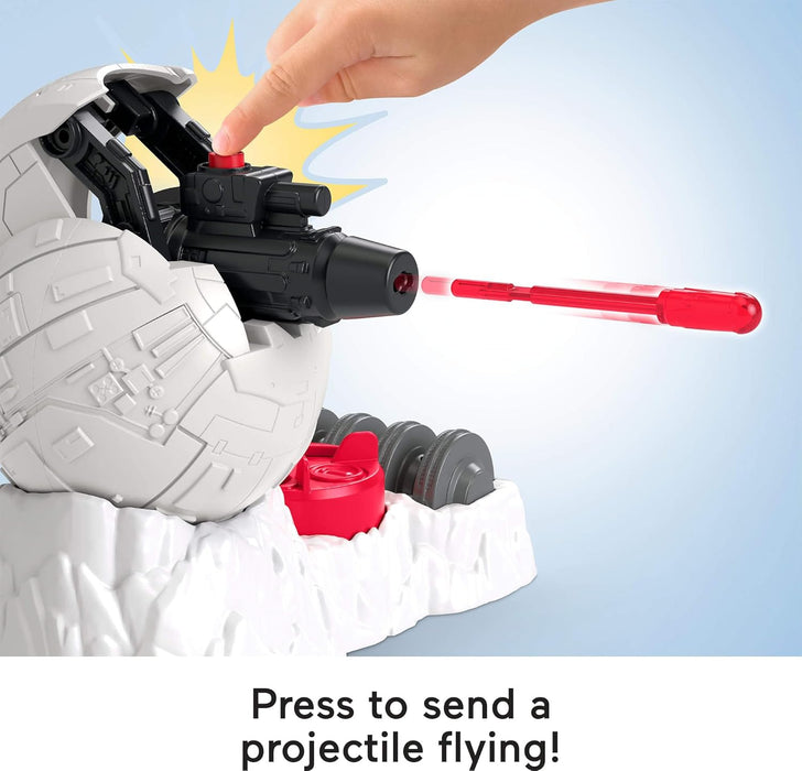 Fisher-Price Imaginext Star Wars Toys Rebel Base Cannon Launcher with Luke Skywalker Metal Character Key for Kids Ages 3+ Years