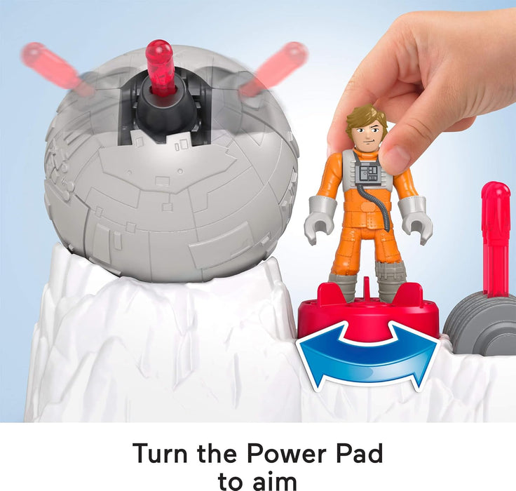 Fisher-Price Imaginext Star Wars Toys Rebel Base Cannon Launcher with Luke Skywalker Metal Character Key for Kids Ages 3+ Years