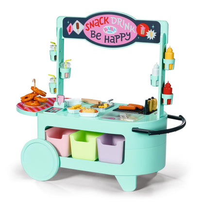 BABY born Snack Shop, eetkraam voor poppen met geluidseffecten, 25 verschillende fastfoodsnacks, 835883 Zapf Creation