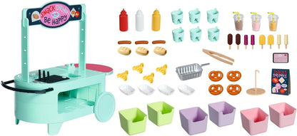 BABY born Snack Shop, eetkraam voor poppen met geluidseffecten, 25 verschillende fastfoodsnacks, 835883 Zapf Creation