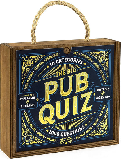 Professor PUZZLE The Big Pub Quiz The 1000 question ultimate quiz game with all 10 classic categories. Updated 2021!