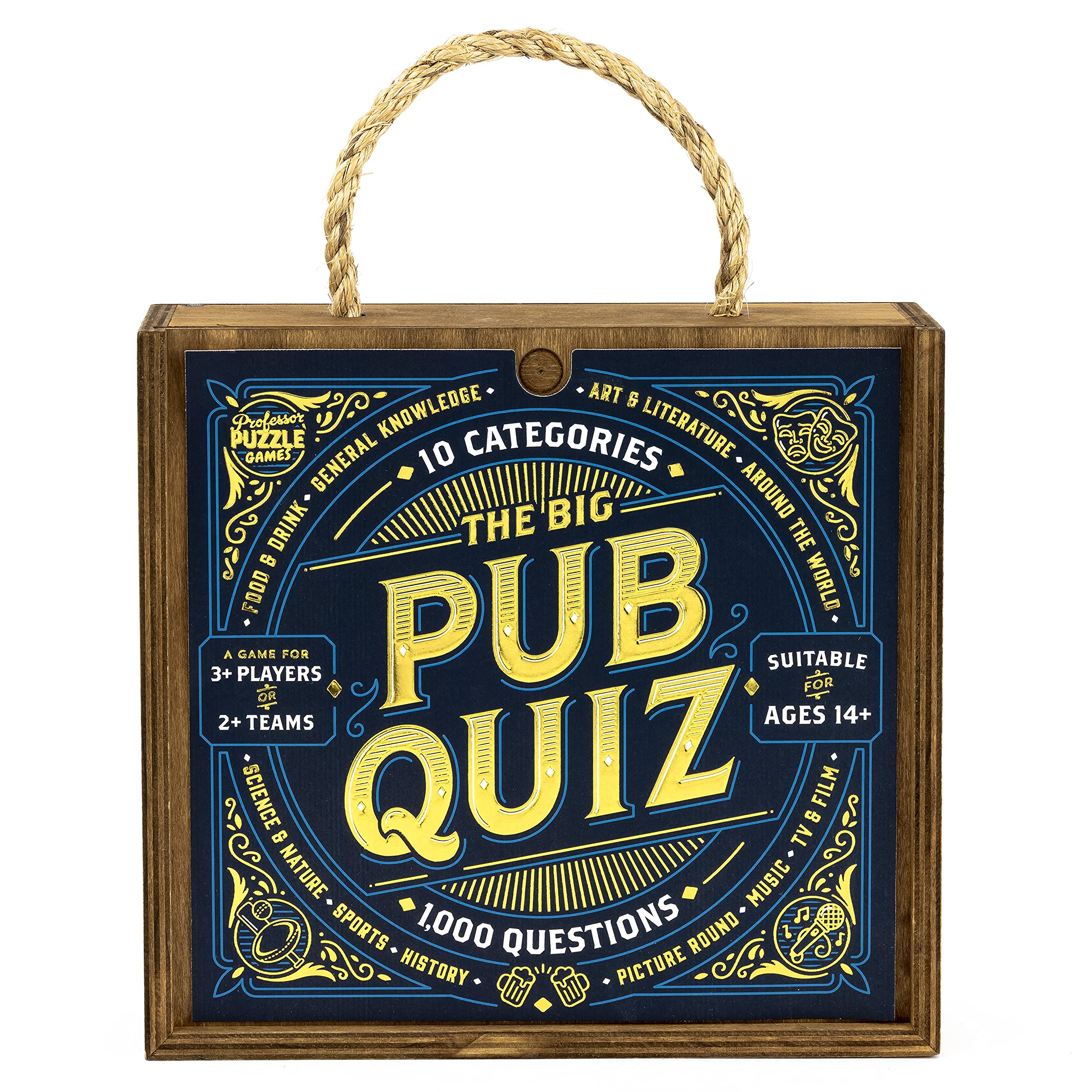 Professor PUZZLE The Big Pub Quiz The 1000 question ultimate quiz game with all 10 classic categories. Updated 2021!