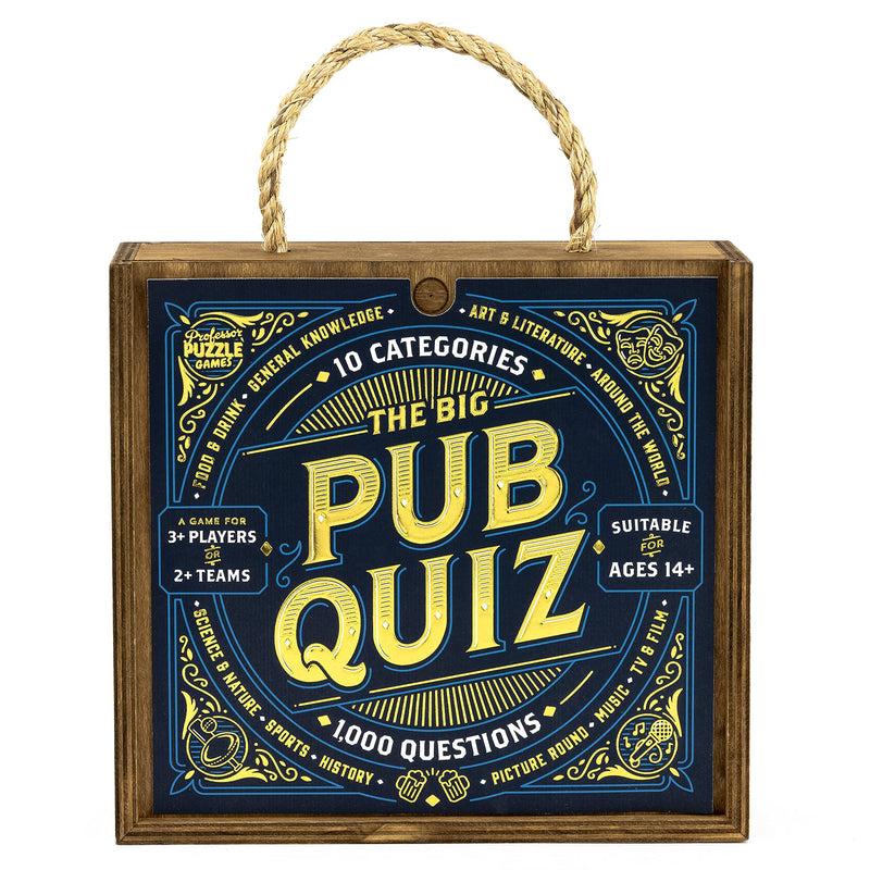 Professor PUZZLE The Big Pub Quiz The 1000 question ultimate quiz game with all 10 classic categories. Updated 2021!