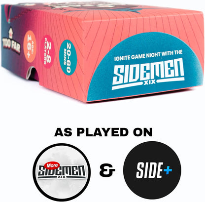 The Sidemen TOO FAR Card Game | The Morally Outrageous Funniest Party Card Game | By the Sidemen | Reveal Your Honest Opinions, Judge the Confession and Catch the Liar | For Teens, Adults, 16+