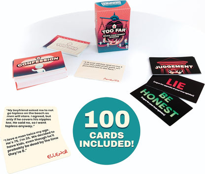 The Sidemen TOO FAR Card Game | The Morally Outrageous Funniest Party Card Game | By the Sidemen | Reveal Your Honest Opinions, Judge the Confession and Catch the Liar | For Teens, Adults, 16+