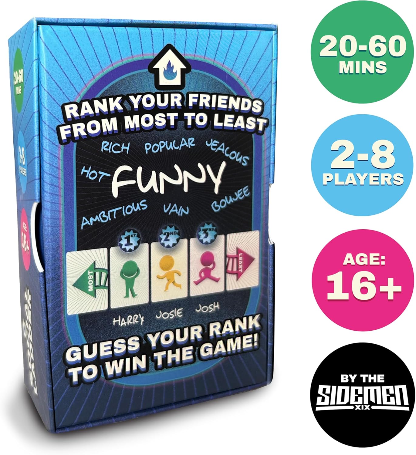 The Sidemen SOCIAL LADDER Card Game | The Funniest Rating Party Card Game | By The Sidemen | Rank Your Friends Most to Least and Best to Worst | Where Will You Rank? For Adults and Teens 16+