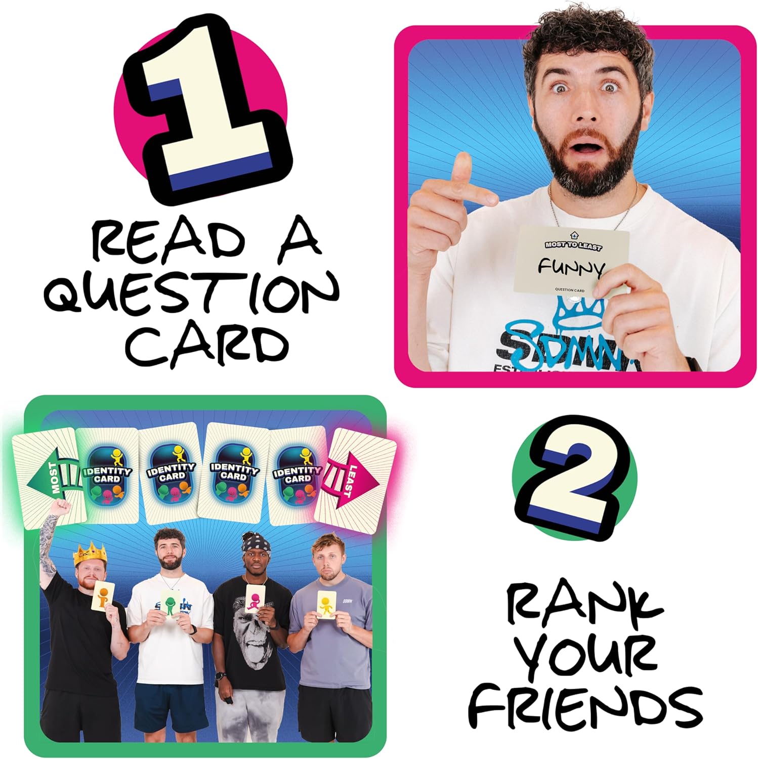 The Sidemen SOCIAL LADDER Card Game | The Funniest Rating Party Card Game | By The Sidemen | Rank Your Friends Most to Least and Best to Worst | Where Will You Rank? For Adults and Teens 16+